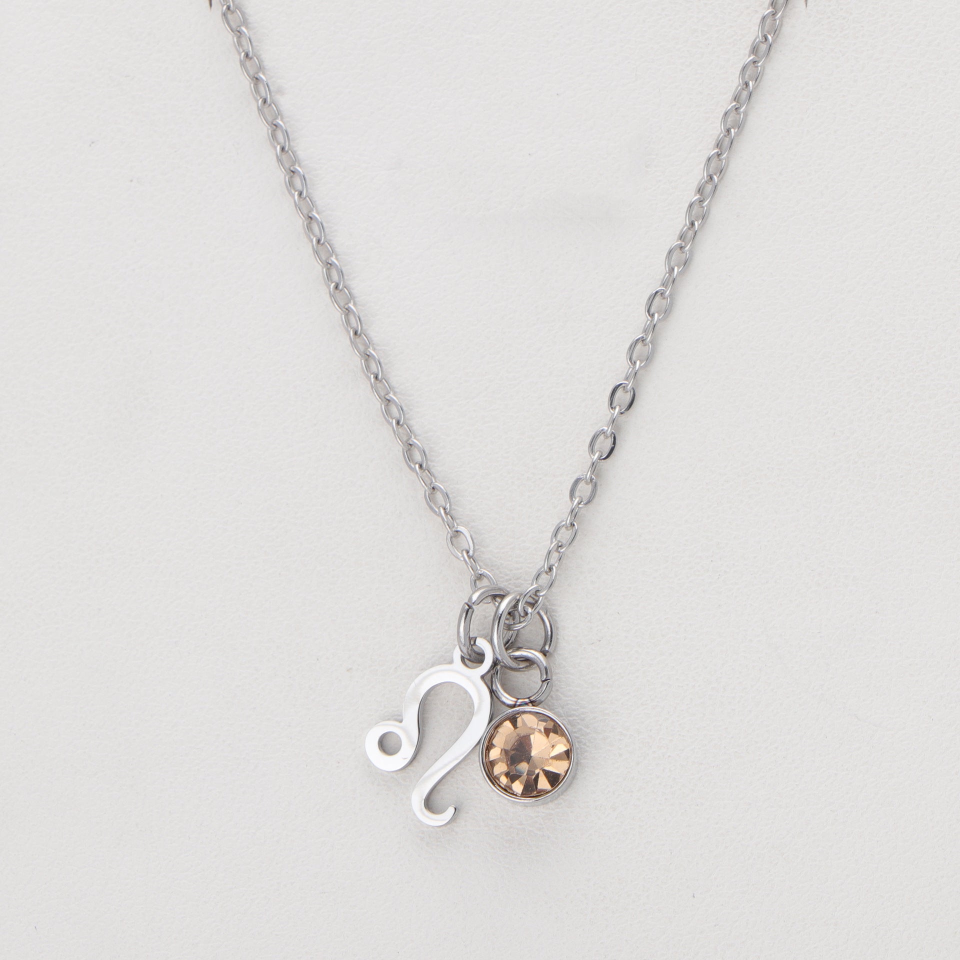 Buy Western Birthstone Necklace With 12 Zodiac Gemstone Pendants online at Fashionner.