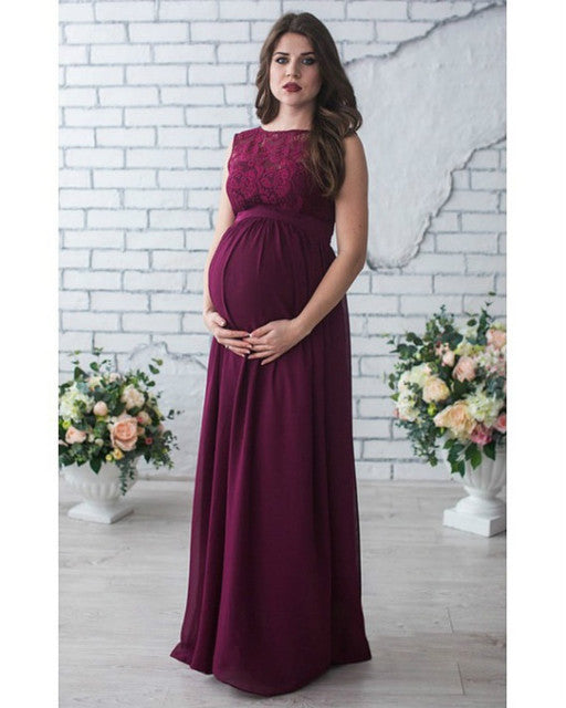 Buy Lace Sleeveless Maternity Dress online at Fashionner.