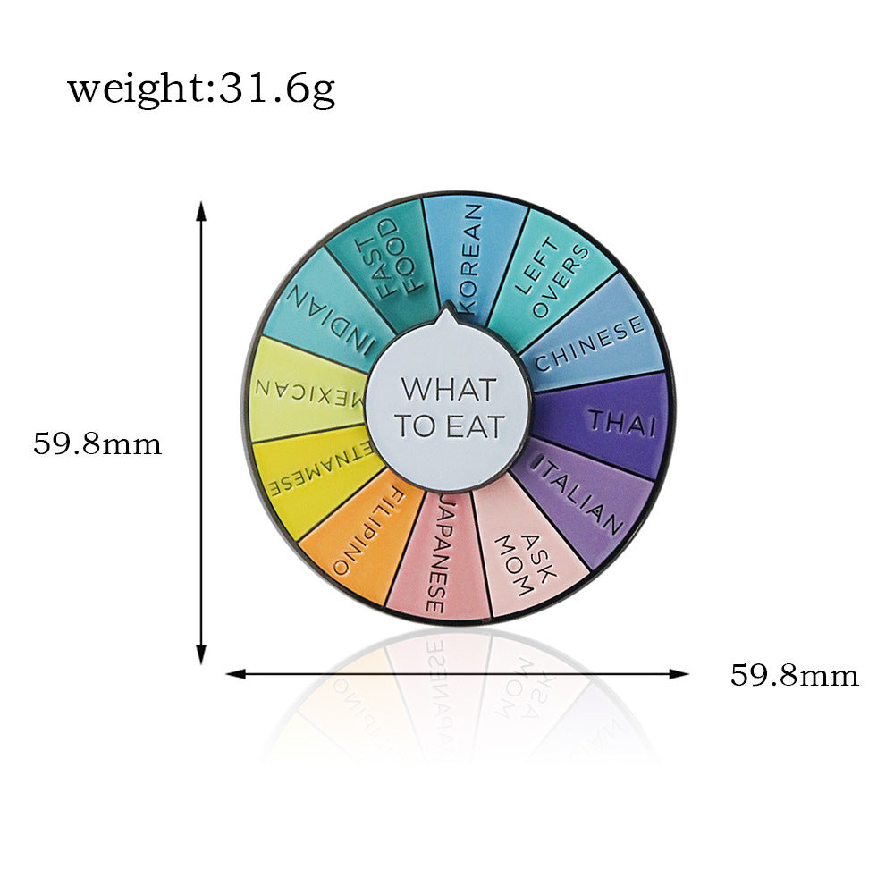 English Turntable Brooch Rotatable