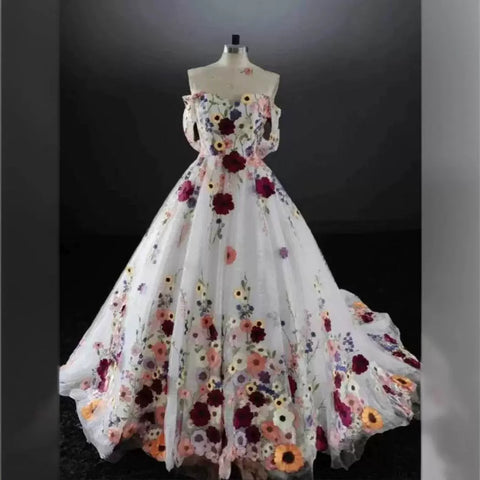 Fleurs Exquises Bienvenue Banquet de Robes en Laine