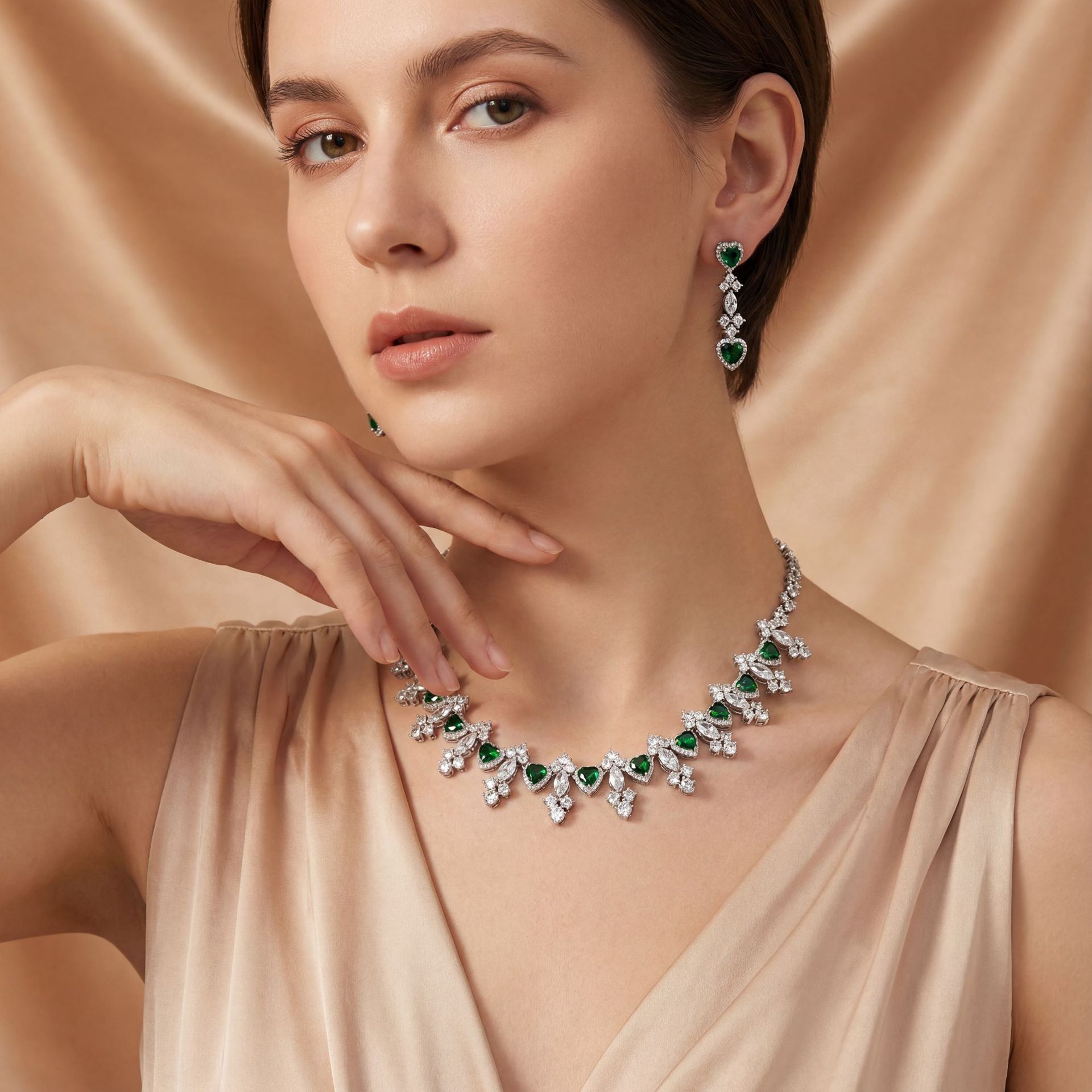 Buy Fashionable Personalized And Creative Necklace And Earrings For Women online at Fashionner.