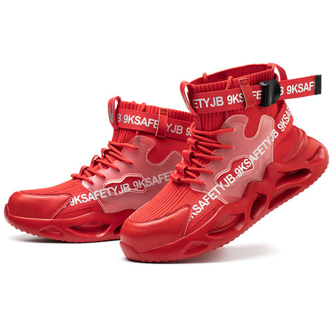 New Style Anti-Smashing Safety Protective Shoes Mesh Breathable Anti-Piercing Work Shoes PU Soft Sole Light Shoes For Men - Fashionner