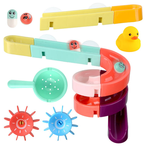 Bath Toys Baby Bathroom Playing Water Assembled Track Slider Toys - Fashionner