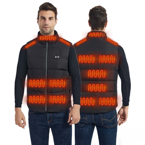 Gilet chauffant intelligent d'hiver, gilet chauffant électrique, rechargeable et chaud, vêtements chauffants électriques anti-froid, corps entier