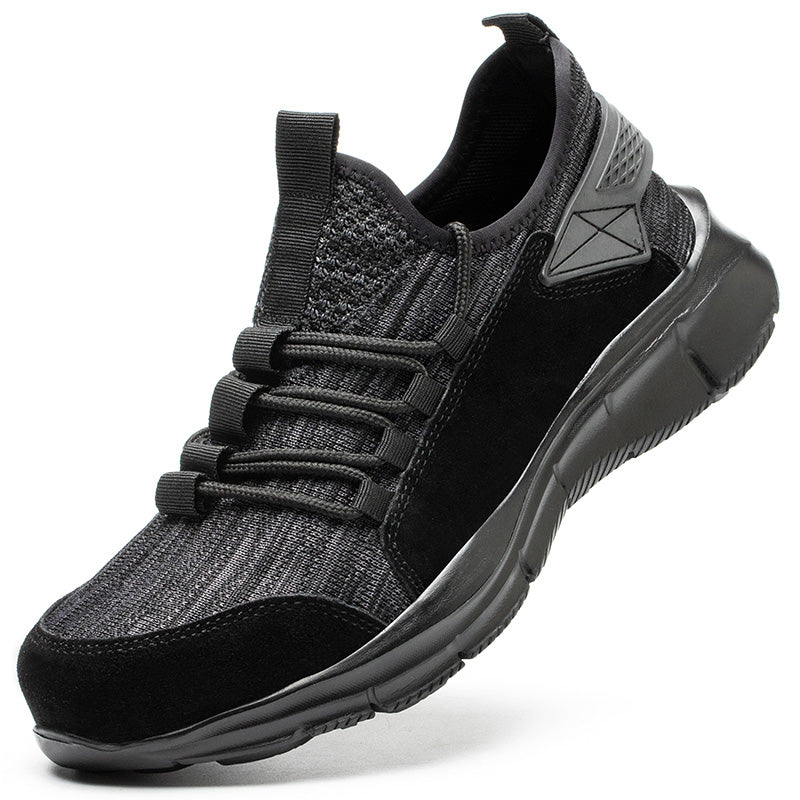 Labor Insurance Shoes Men's Anti-Smashing And Anti-Piercing Summer Breathable Steel-Toed Work Shoes Protective Shoes - Fashionner