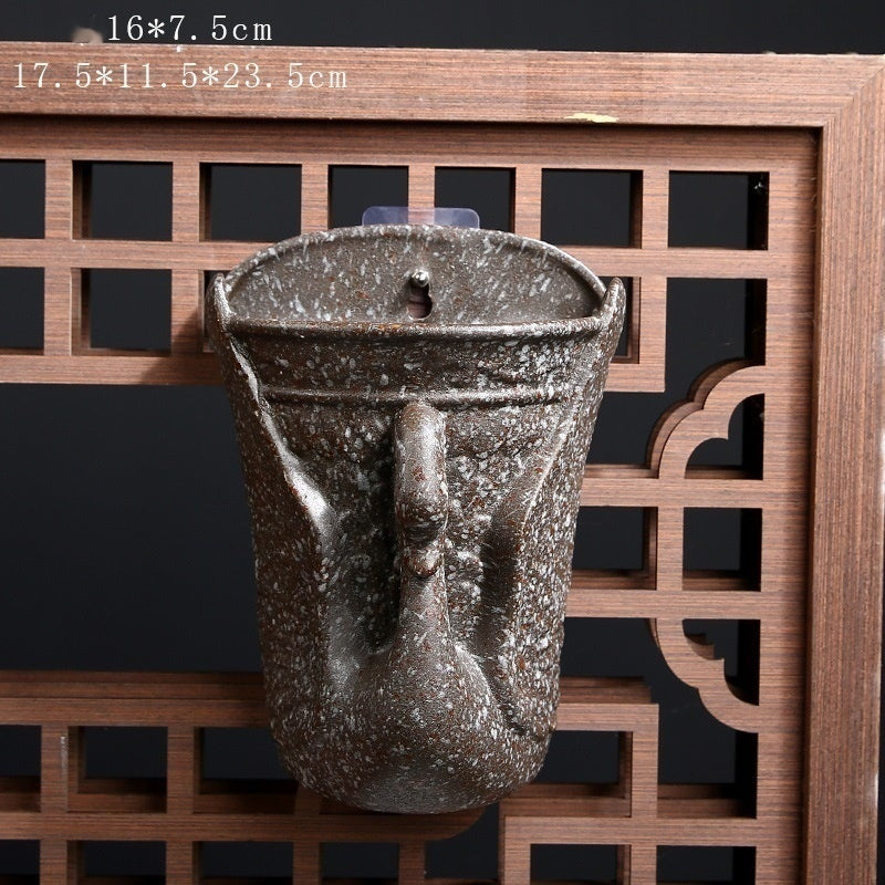 Hanging Ceramic Half Wall Decoration Flower Pot Creative Hydroponics Green Radish