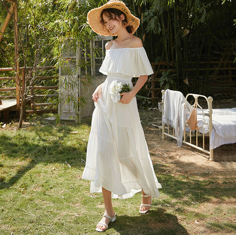 Buy One-Shoulder Dress Boho Beach online at Fashionner.
