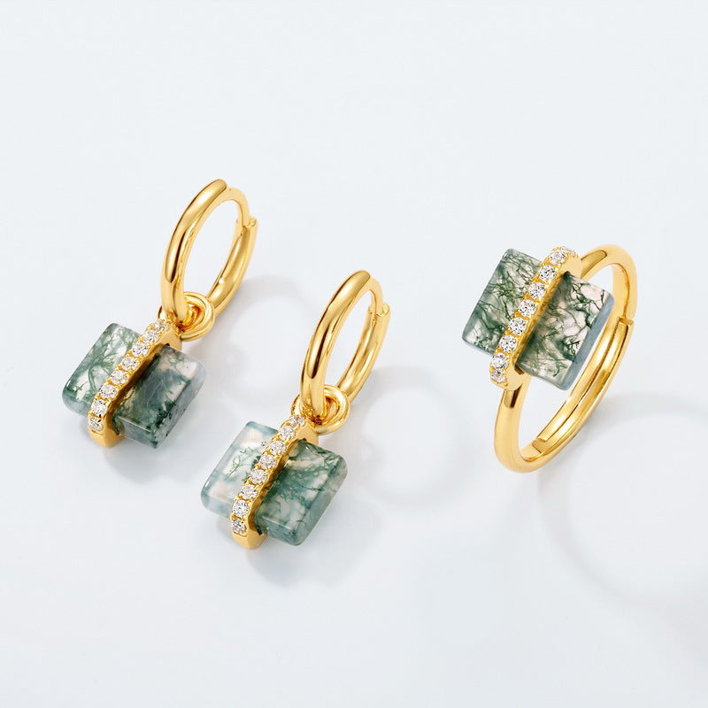 Buy Green Moss Ring Womens Jewelry Instagram-Style 925 Sterling Silver online at Fashionner.