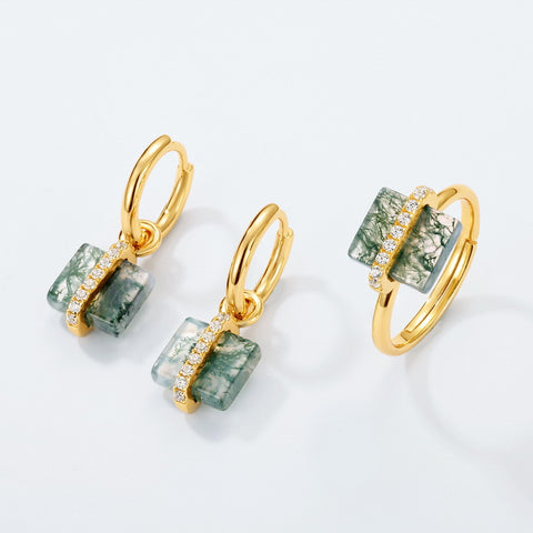 Buy Green Moss Ring Womens Jewelry Instagram-Style 925 Sterling Silver online at Fashionner.