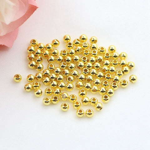 Perles intercalaires dorées pour rétention de couleur plaquées or 14K