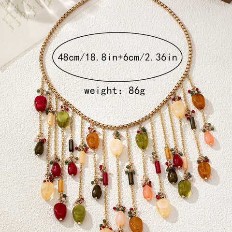 Buy Personalized Western-Style Waterdrop Tassel Necklace online at Fashionner.