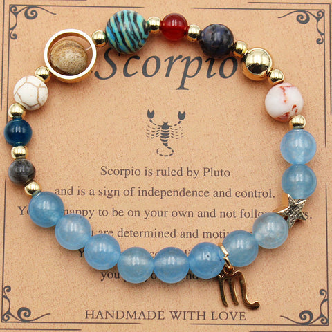 Bracelets Douze Constellations Pierres Naturelles Perles Huit Planètes