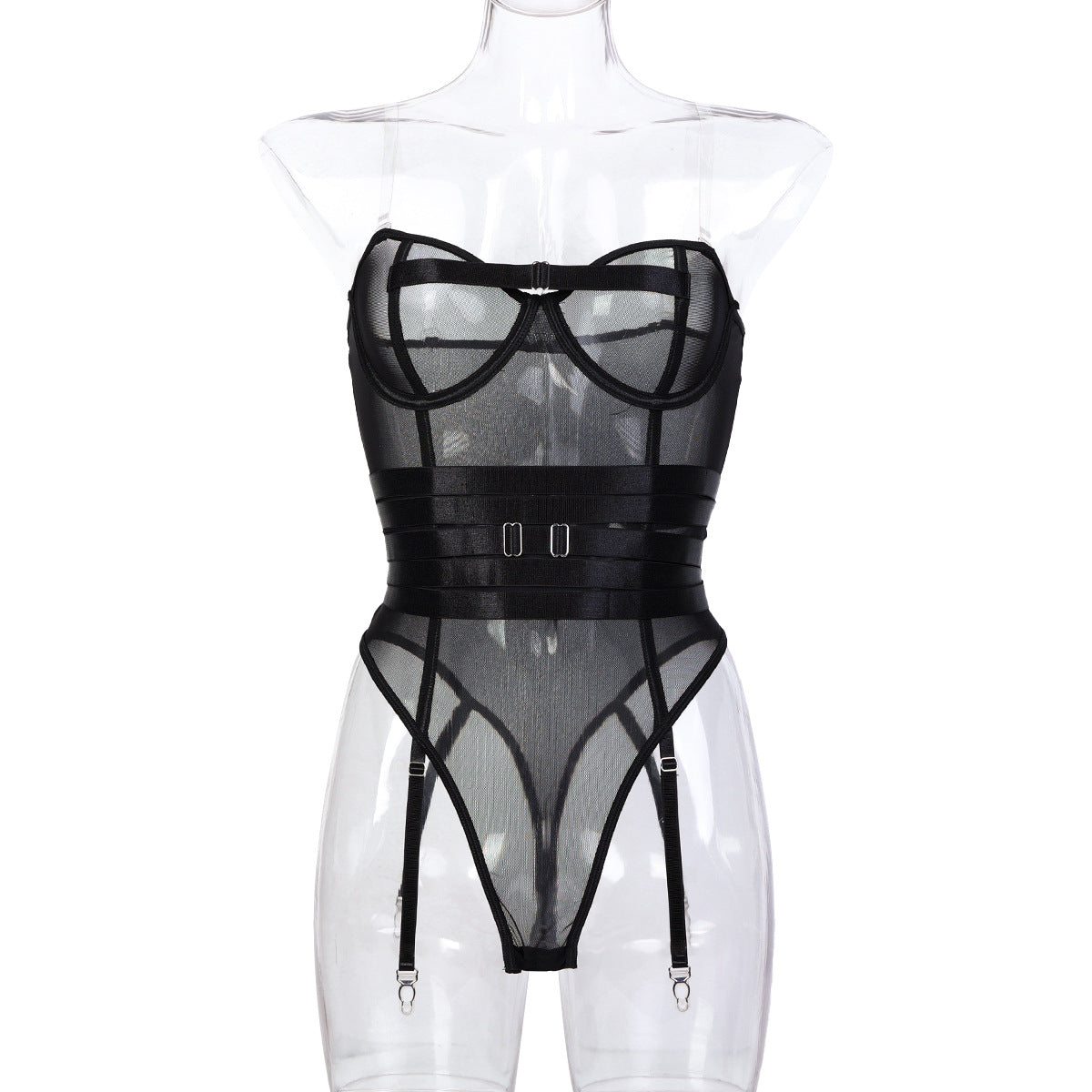 Buy Strapless Bustier-style Shapewear Waist Cincher Bodysuit online at Fashionner.