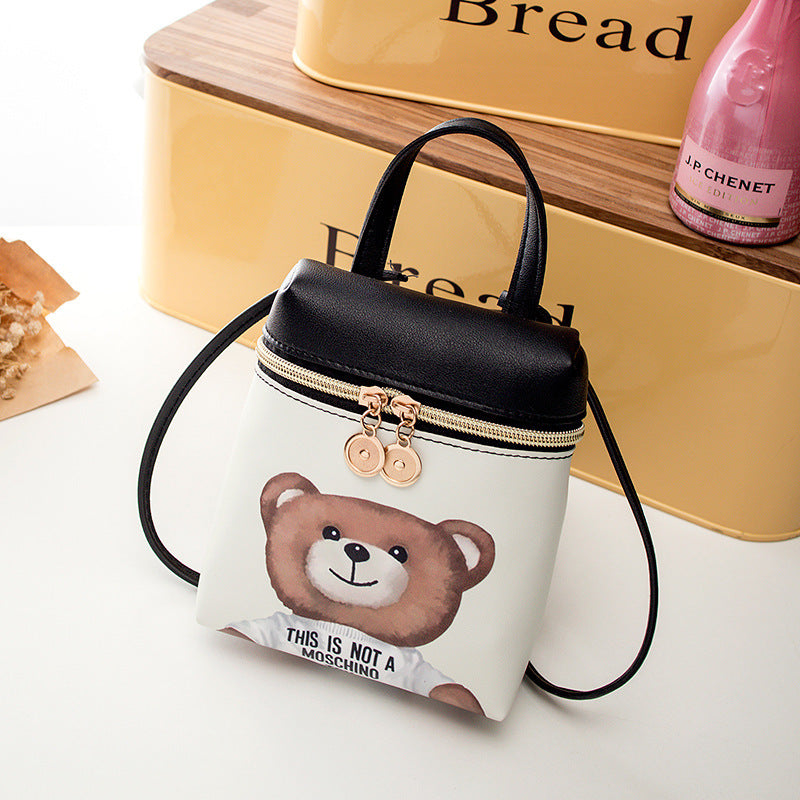 Cute Cartoon Women Messenger Bags High Quality Cross Body Bag PU Leather Mini Bear Shoulder Bag Handbags Bolsas Feminina - Fashionner