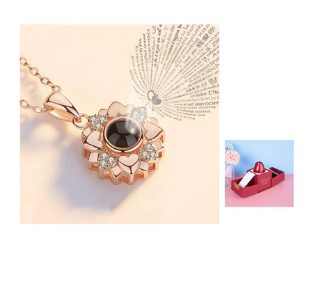 Hot Valentine's Day Gifts Metal Rose Jewelry Gift Box Necklace For Wedding Girlfriend Necklace Gifts - Fashionner