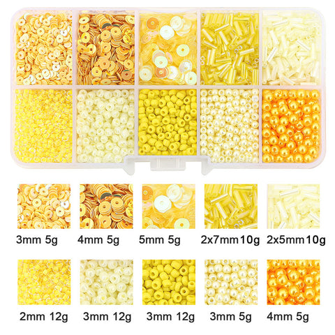 Perles de verre faites à la main avec paillettes de la même couleur
