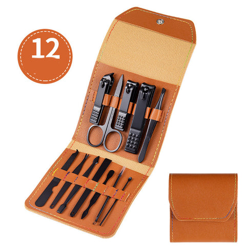 Professional Scissors Nail Clippers Set Ear Spoon Dead Skin Pliers Nail Cutting Pliers Pedicure Knife Nail Groove Trimmers - Fashionner