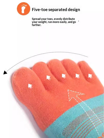 Chaussettes de sport de course, de marathon et de randonnée fendues pour hommes et femmes