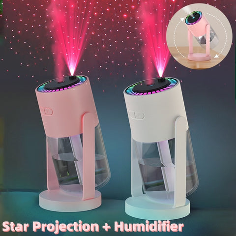 Nouveau projecteur étoile Ciel Haut Lumière Ambiante Humidificateur Petit Portable Anti-Brûlure à Sec Voiture Maison USB Pulvérisateur Tête Rotative