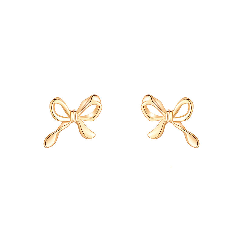 Minimalist Cool-style Bow Stud Earrings For Women