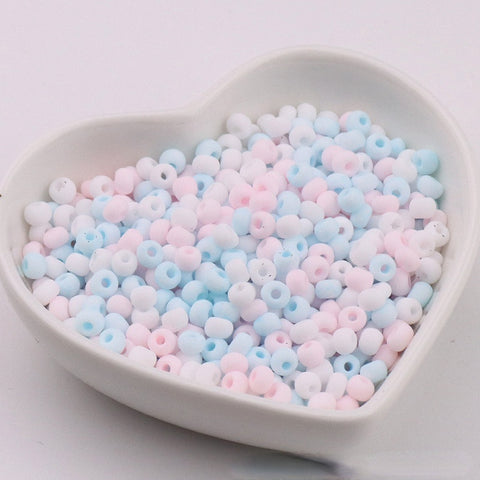Perles de riz en verre Macaron Super Premium 4 mm