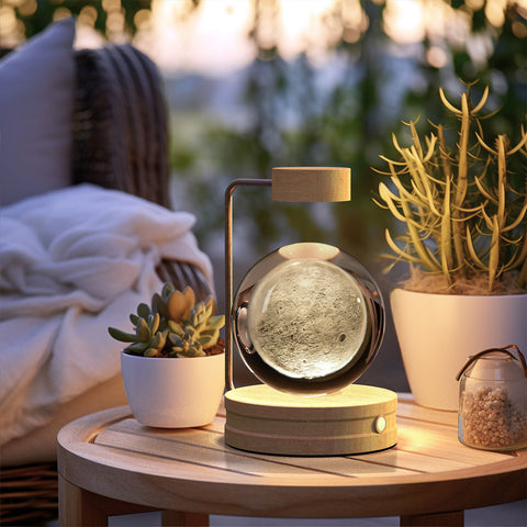 Veilleuse d'intérieur dinosaure cosmique boule de cristal, alimentée par USB, lumière chaude de chevet, cadeau d'anniversaire