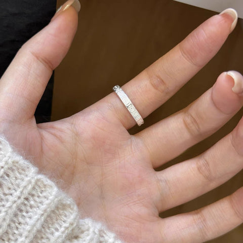 Buy 1 Pair 999 Sterling Silver Engraved Lucky Totem Couple Rings, Retro Minimalist Style, Suitable For Daily Wear & Valentine'S Gift online at Fashionner.