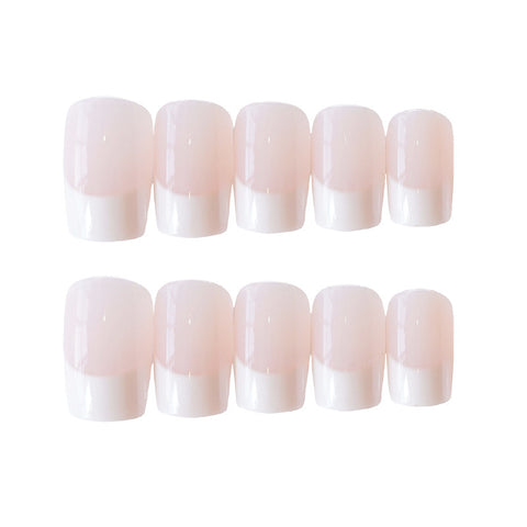 24 Pieces Of French Long Fake Nails - Fashionner