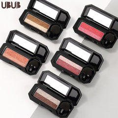 UBUB Brand Double Color Convenient Eyeshadow Makeup Palette Waterproof Pigment Shimmer Eye Color Cosmetics - Fashionner