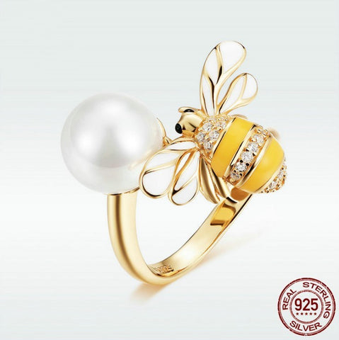 Bague femme abeilles