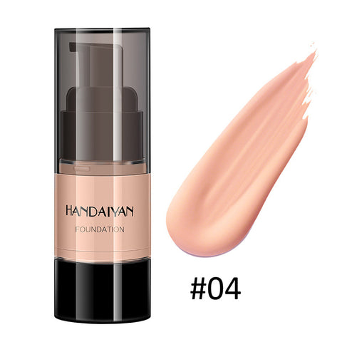 HANDAIYAN Fond de teint couvrant intégral hydratant et waterproof Fond de teint liquide pour le visage Base de maquillage pour peaux foncées