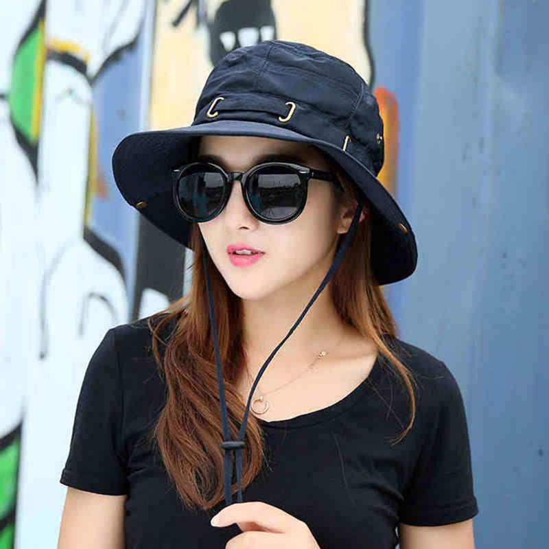 Eight-Button Head Circumference 54-59Cm Foldable Breathable Sun Hat