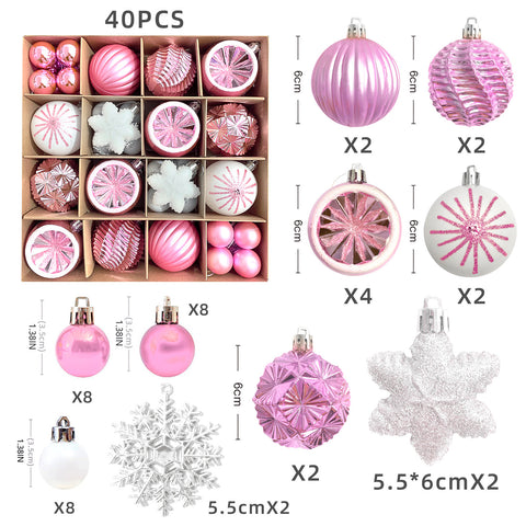 Décoration de Noël 6cm boule électrolytique boule en plastique boule peinte de forme spéciale cadeau de boule de Noël pendentif de sapin de Noël