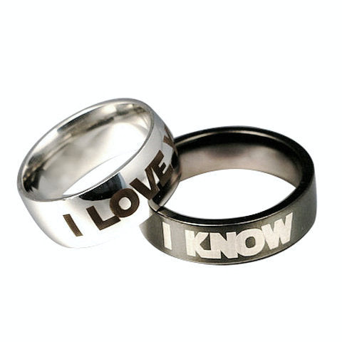 Bague en acier au titane Bague de couple en acier inoxydable Bagues de couple