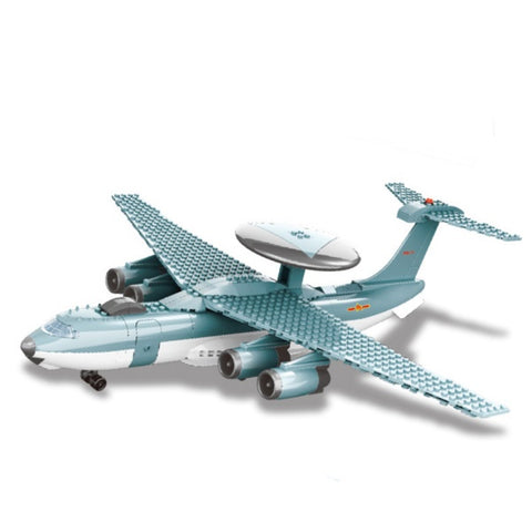 Avion militaire de chasse en blocs de construction en plastique à assembler