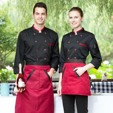 Simple Solid Color Creative Chef's Work Clothes
