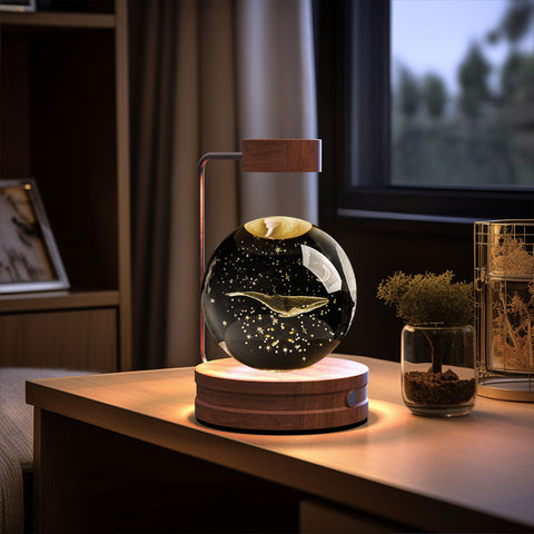 Veilleuse d'intérieur dinosaure cosmique boule de cristal, alimentée par USB, lumière chaude de chevet, cadeau d'anniversaire