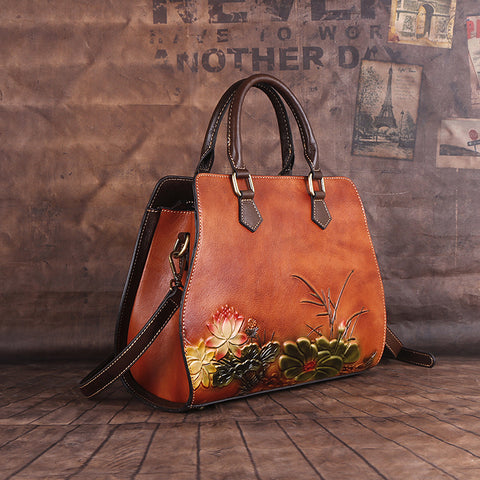 Original first layer cowhide handbags - Fashionner