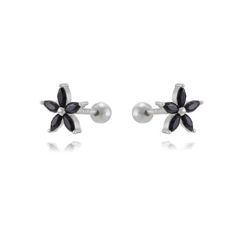 Buy Womens Color Zircon Purple Bauhinia Flower Earrings online at Fashionner.