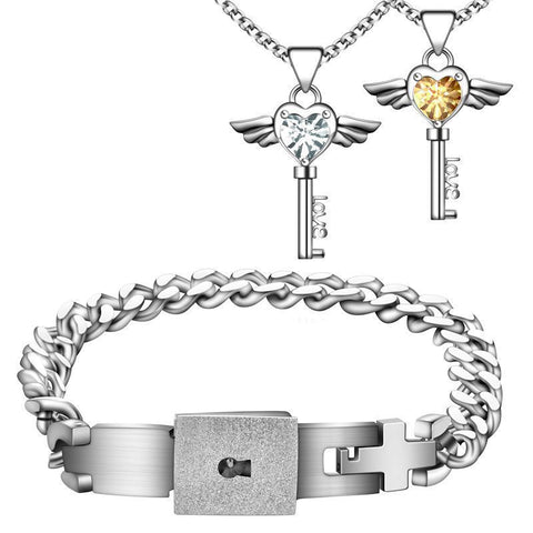 Titanium steel couple Bracelet