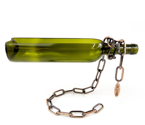 Pot de fleurs hydroponique créatif en verre suspendu pour succulentes bouteilles de vin