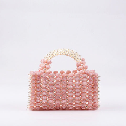 Sac à main de dîner perlé Bayberry Ball Robe Design de niche tissé à la main Sac carré Bayberry perlé