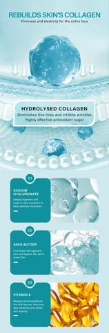 Crème Visage Anti-Rides à l'Acide Hyaluronique Hydratante Haute Hydratation Anti-Âge