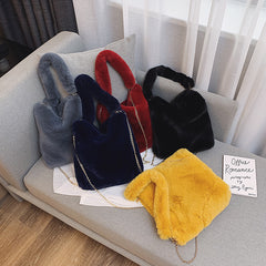 Plush women bag handbag - Fashionner