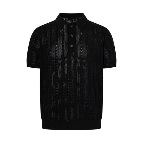 Flip Collar Short Sleeved T-Shirt Cover Up
