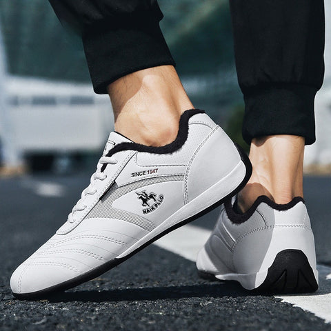 Chaussures en coton matelassées automne et hiver avec velours Baskets décontractées pour hommes
