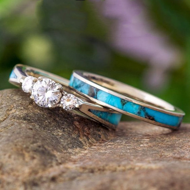 Simple Fashion Couple Ring Simulation