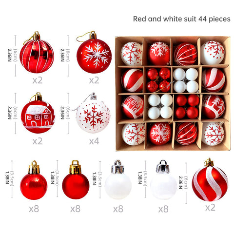 Décoration de Noël 6cm boule électrolytique boule en plastique boule peinte de forme spéciale cadeau de boule de Noël pendentif de sapin de Noël