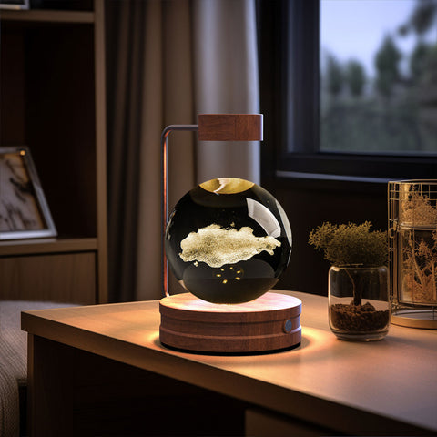 Veilleuse d'intérieur dinosaure cosmique boule de cristal, alimentée par USB, lumière chaude de chevet, cadeau d'anniversaire