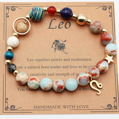 Bracelets Douze Constellations Pierres Naturelles Perles Huit Planètes